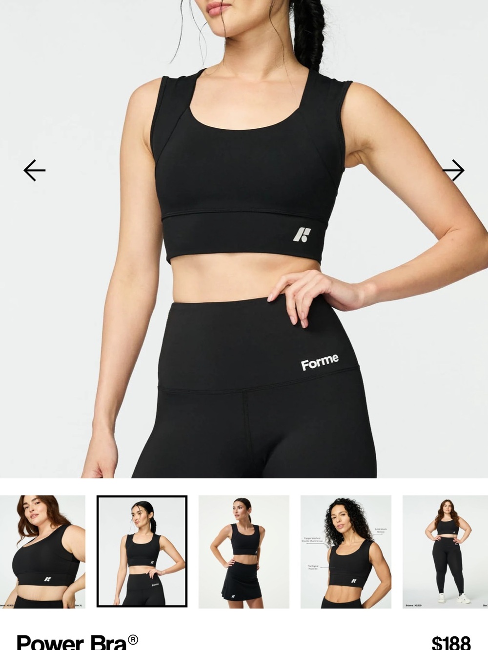 Forme Power Bra - Women's Black Medium-NWT